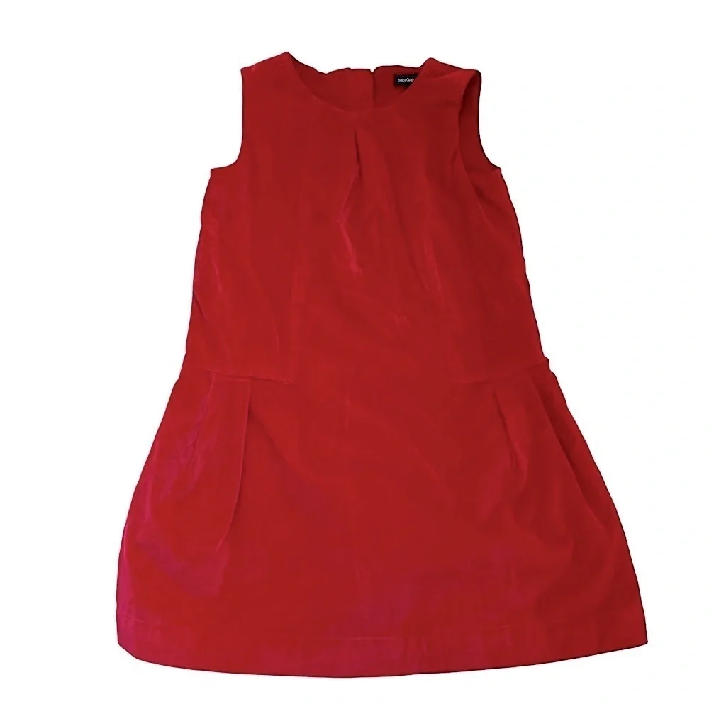 GAP| Kids Red Velvet Sleeveless Dress- Size 4 years